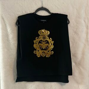 NWOT JP Harper NYC Padded Shoulder Top Size L